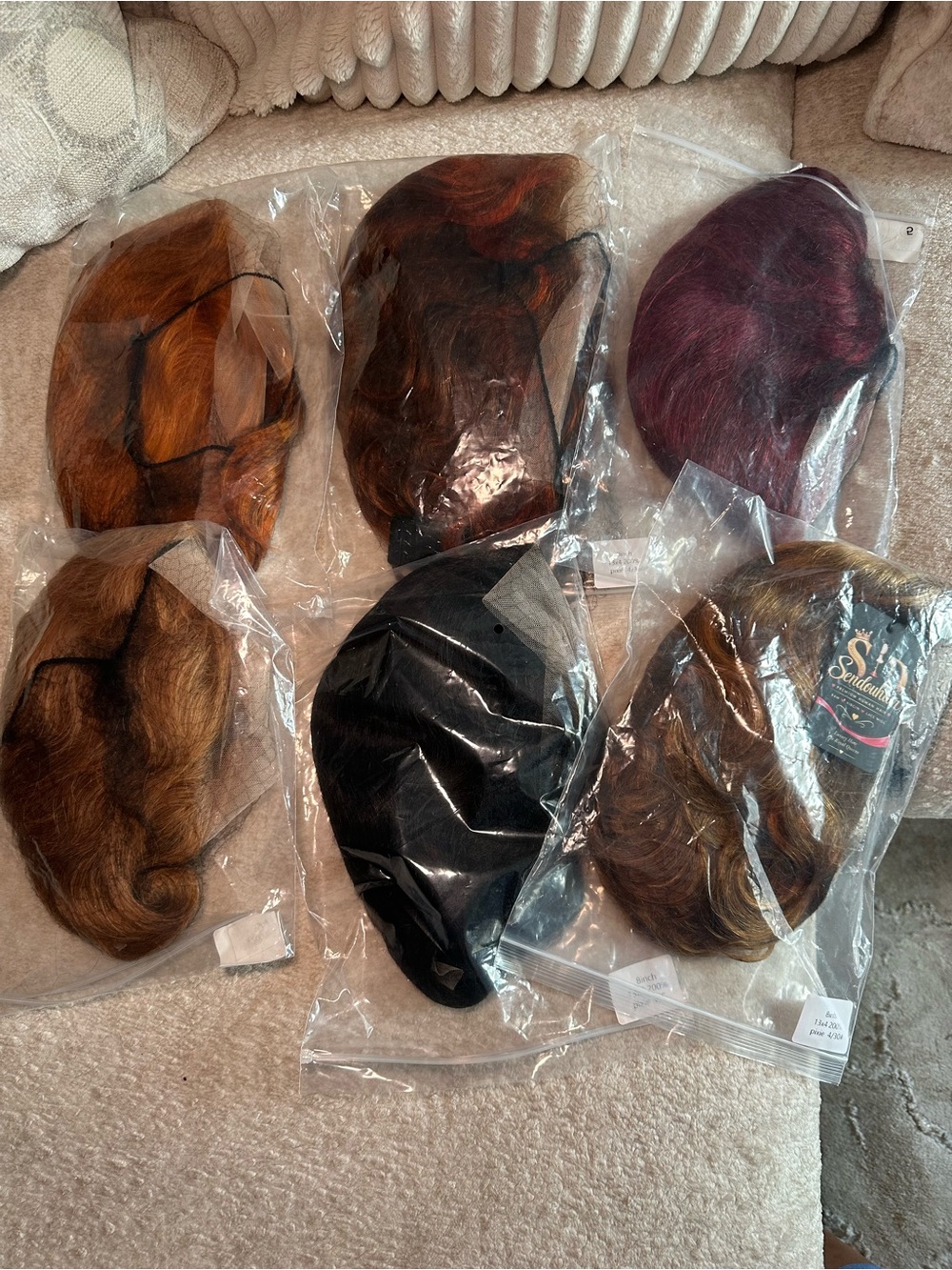 Assorted Women’s Hairpieces 13/4 - Multi-Color Set #1 #6 #7 #9 each